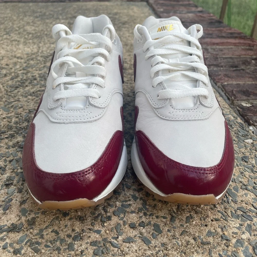 Women’s Nike Air Max 1 LX Sail Team Red Sneakers - Picture 2 of 11